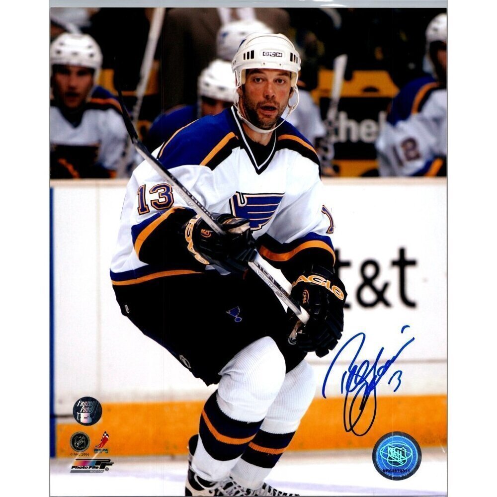 Bill Guerin SIGNED Blues 8X10 Photo COA Frozen Pond